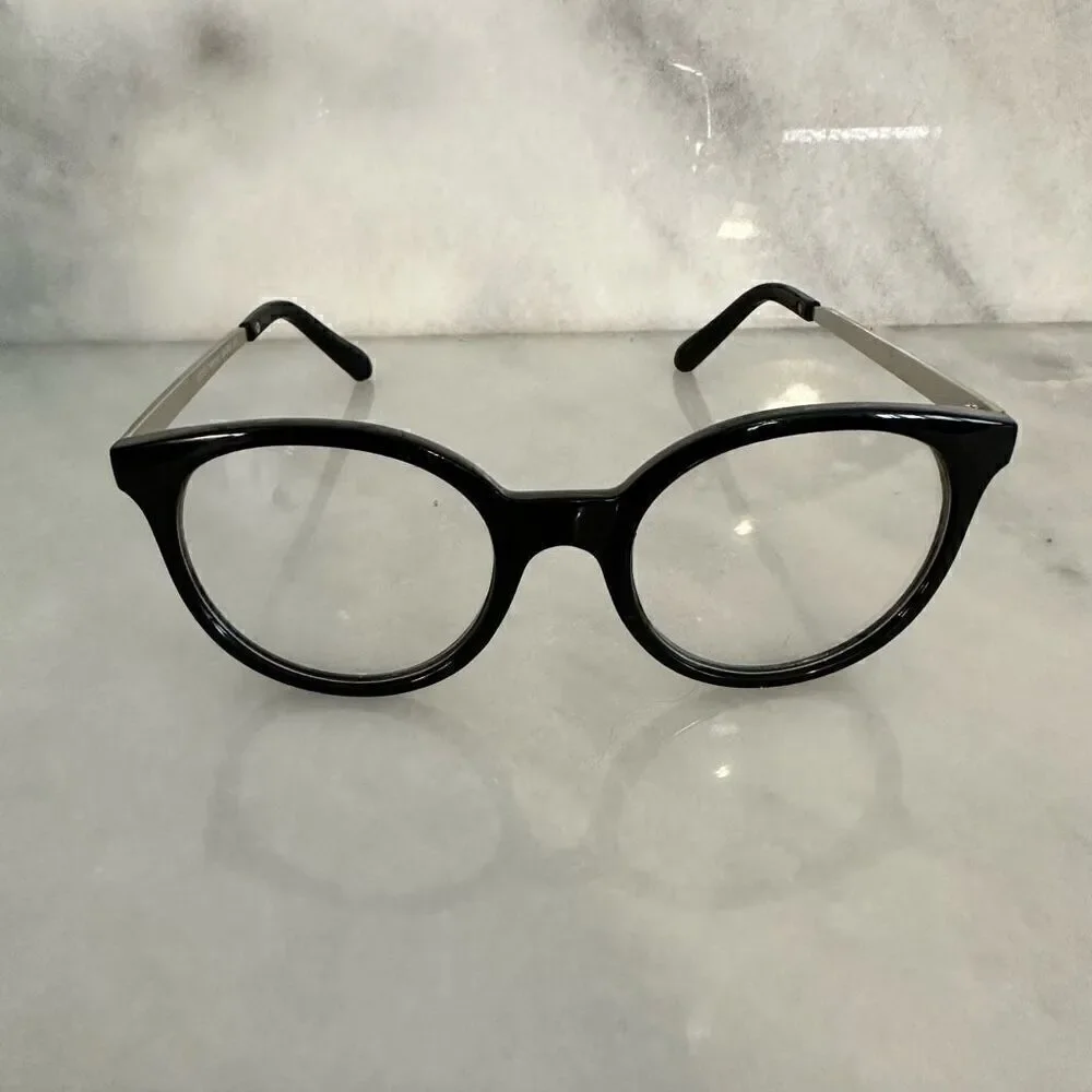 Ann Taylor Vintage-Inspired Black Frames Glasses Clear Non Prescription Lenses